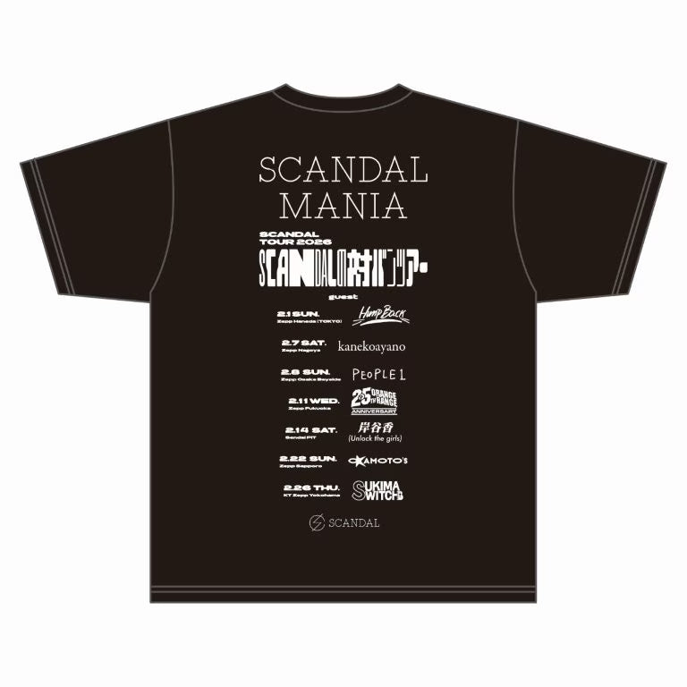 【MANIA限定】対バンツアー Tシャツ 2026 BLACK