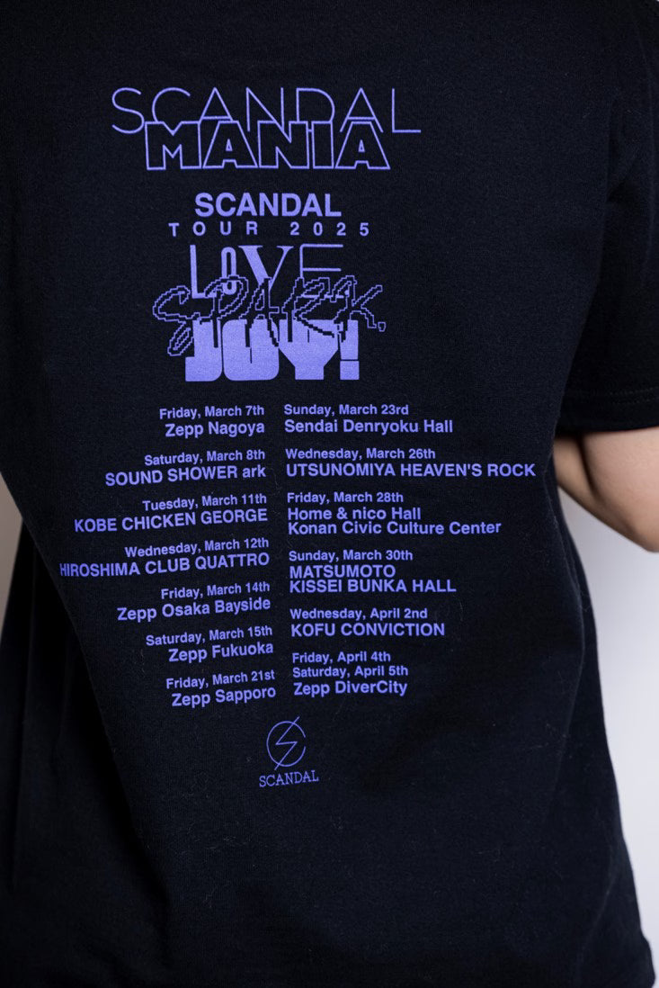 LOVE, SPARK, JOY! Tシャツ【MANIA限定】BLACK