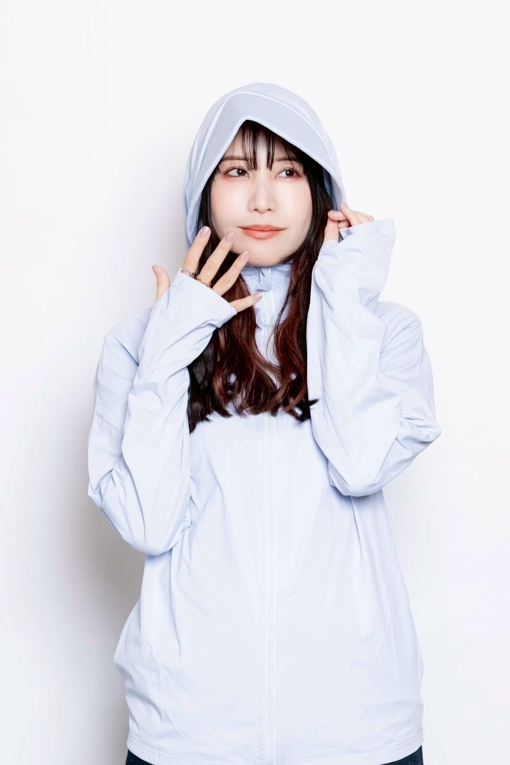 冷感パーカー LIGHT BLUE