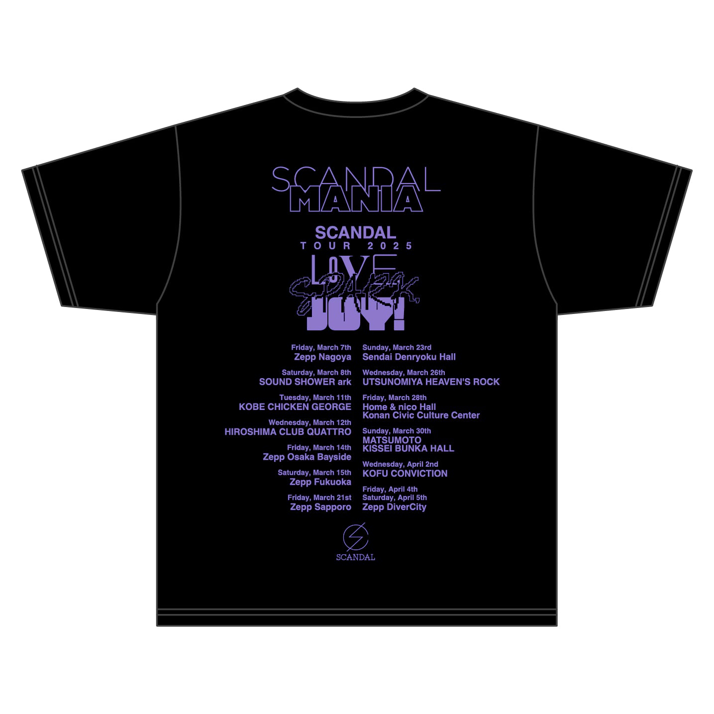 LOVE, SPARK, JOY! Tシャツ【MANIA限定】BLACK