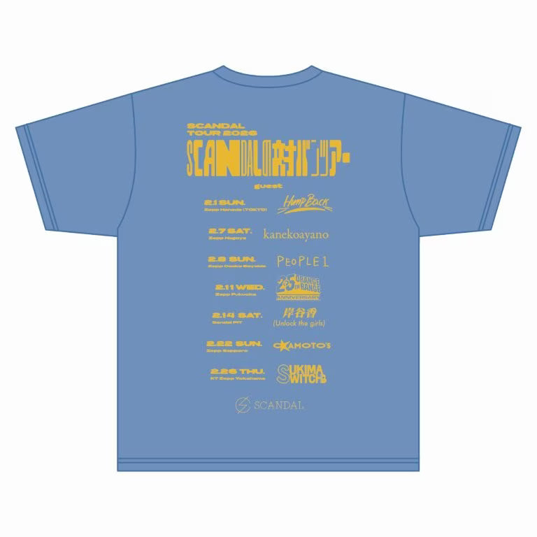 対バンツアー Tシャツ 2026 SAXE BLUE