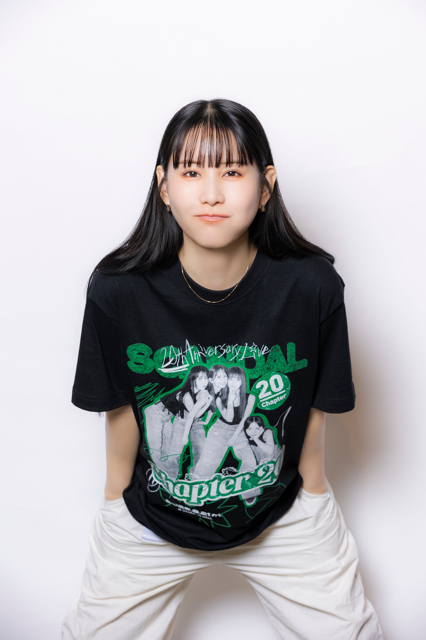 SCAちゃんTシャツ BLACK×GREEN