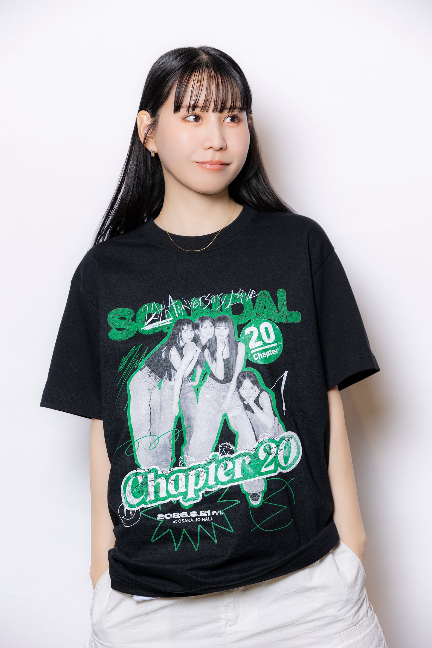 SCAちゃんTシャツ BLACK×GREEN