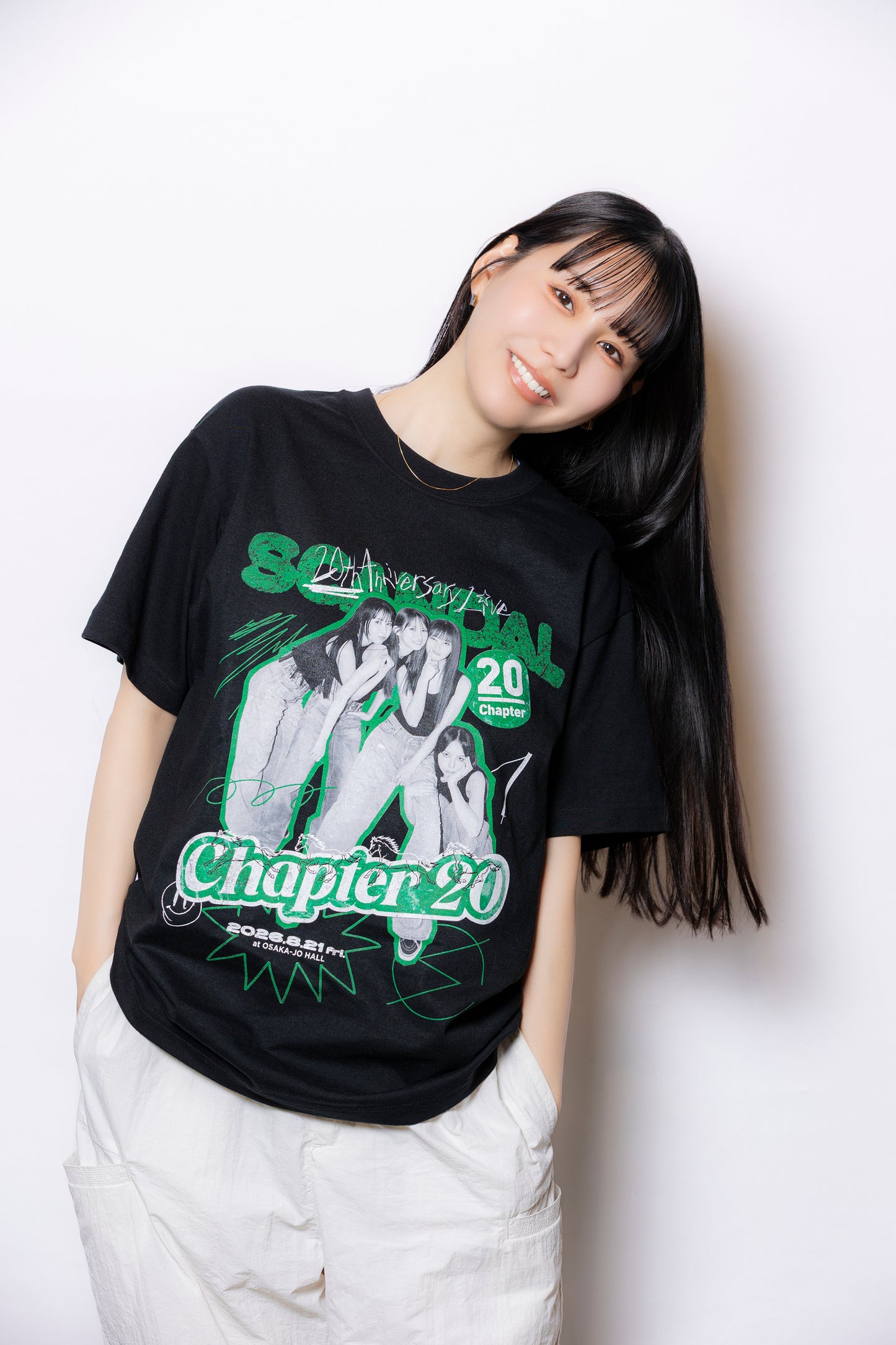 SCAちゃんTシャツ BLACK×GREEN