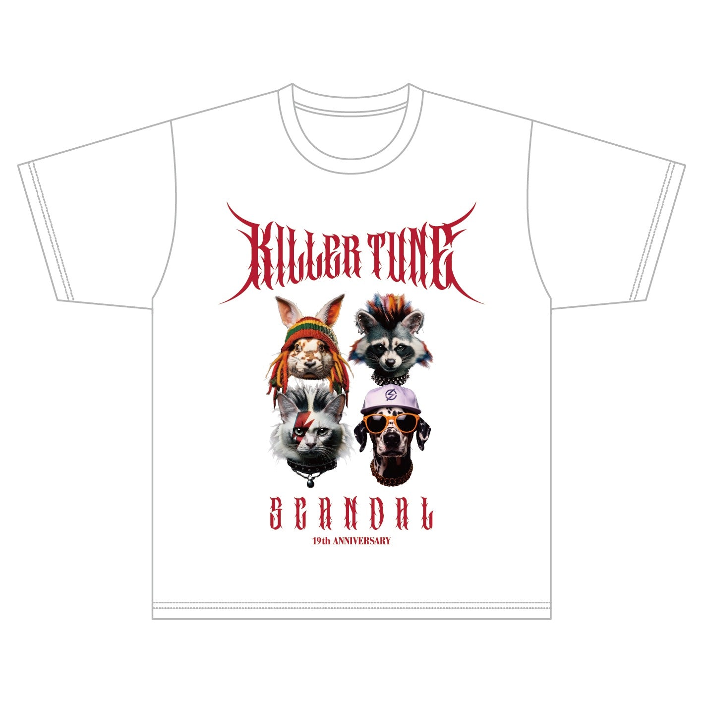 真夏のキラーチューン祭り Tシャツ WHITE