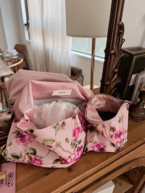 VINTAGE FLOWER POUCH SET